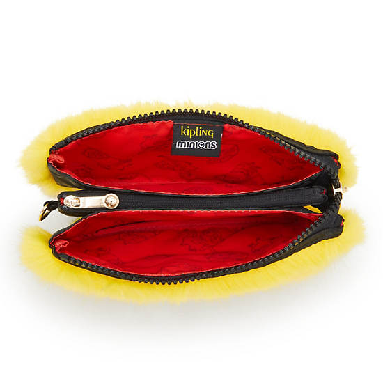 Kipling Creativity Large Furry Pouch Minions Yellow / Black / White | OPDIT7812