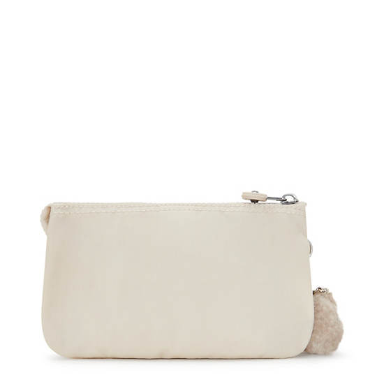 Kipling Creativity Large Metallic Pouches Beige | ZXUAN8571