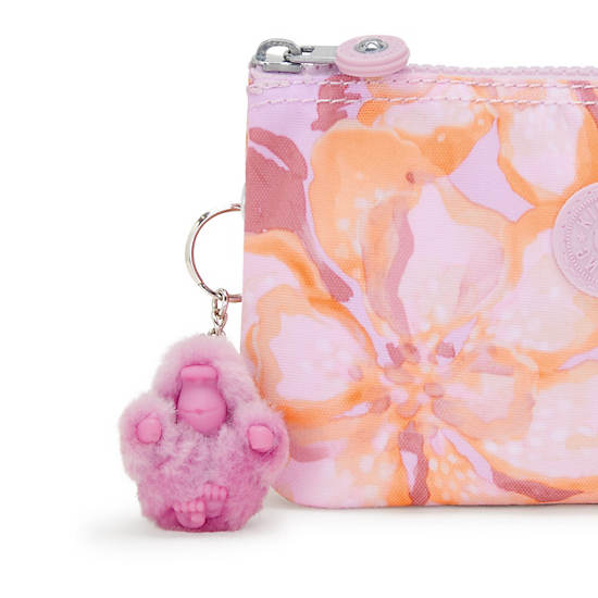 Kipling Creativity Large Printed Pouches Pink / Yellow | KPYEW5829