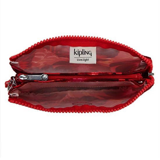 Kipling Creativity Large Printed Pouches Red / Black | CYMNG5803