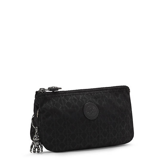 Kipling Creativity Large Printed Pouches Black | HLXZR1572