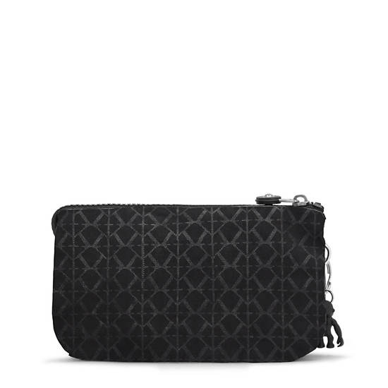 Kipling Creativity Large Printed Pouches Black | HLXZR1572