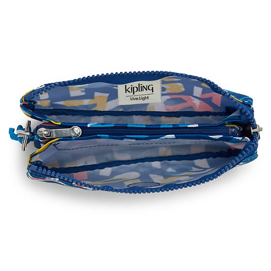 Kipling Creativity Large Printed Pouches Blue / Multicolor | IEKZS5370