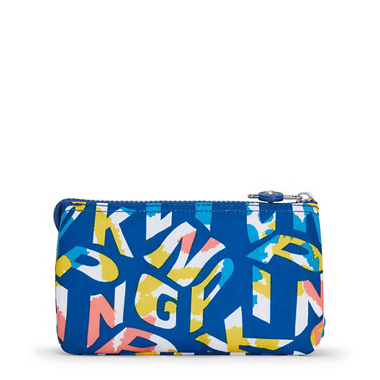 Kipling Creativity Large Printed Pouches Blue / Multicolor | IEKZS5370