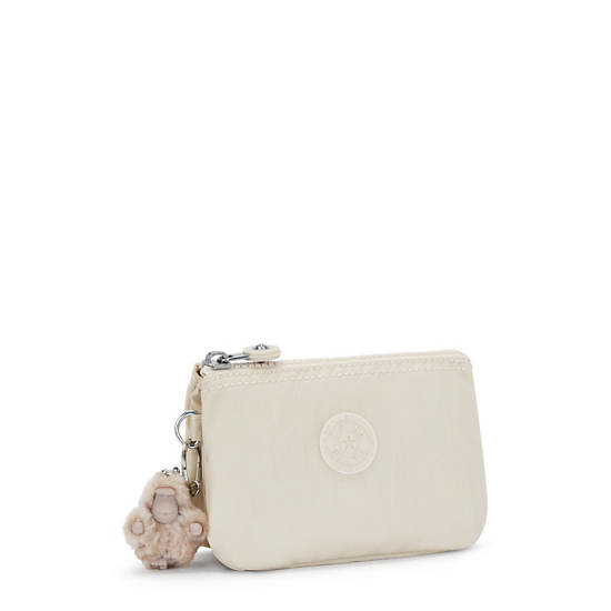 Kipling Creativity Small Metallic Pouches Beige | BUTRJ2357