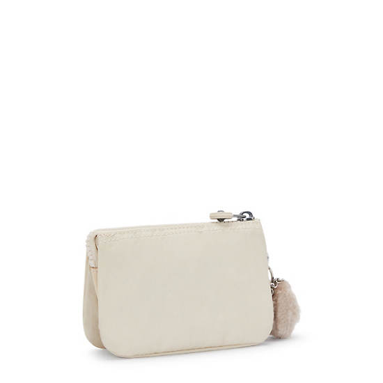 Kipling Creativity Small Metallic Pouches Beige | BUTRJ2357