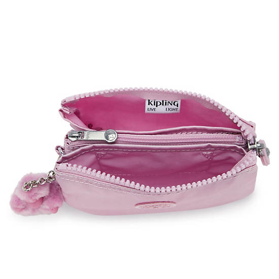 Kipling Creativity Small Metallic Pouches Metal / Purple | LDXAV8257