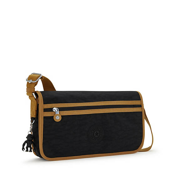 Kipling Elana Crossbody Bags Black / Beige | MKEXW1302