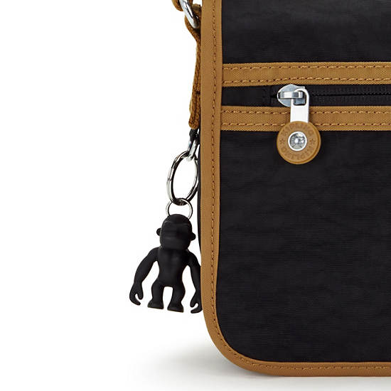 Kipling Elana Crossbody Bags Black / Beige | MKEXW1302