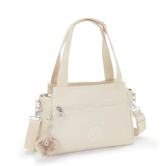 Kipling Elysia Metallic Shoulder Bags Beige | NZTMD0831