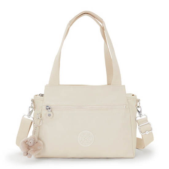 Kipling Elysia Metallic Shoulder Bags Beige | NZTMD0831