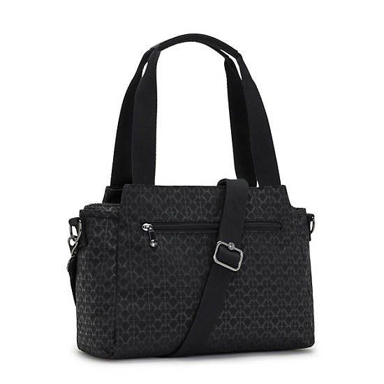 Kipling Elysia Printed Shoulder Bags Black | MTDVE5760