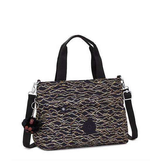 Kipling Espinosa Printed Shoulder Bags Gold / Black | CRXZJ2647