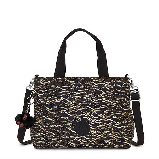 Kipling Espinosa Printed Shoulder Bags Gold / Black | CRXZJ2647