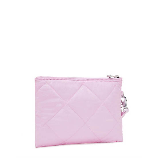 Kipling Fancy Quilted Wristlet Wallets Pink | GEJCK1742