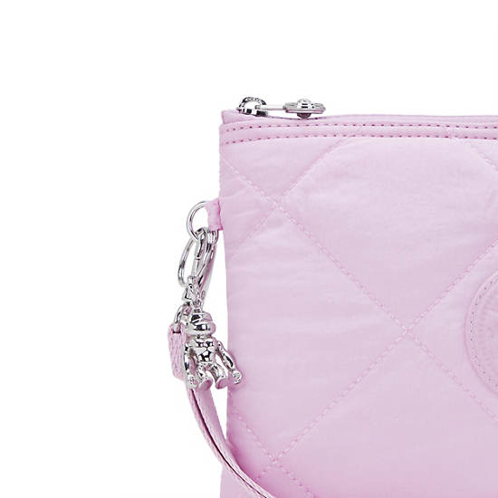 Kipling Fancy Quilted Wristlet Wallets Pink | GEJCK1742