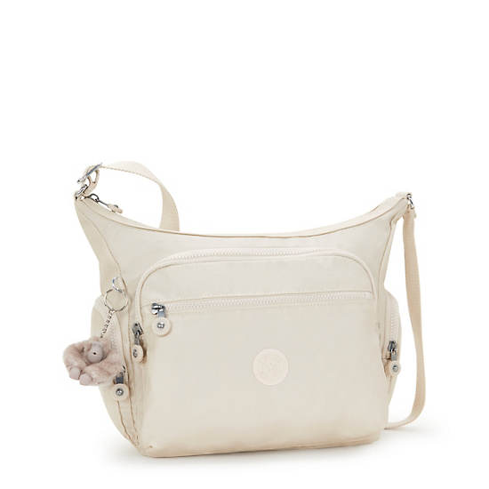 Kipling Gabbie Metallic Crossbody Bags Beige | LSBTJ4901