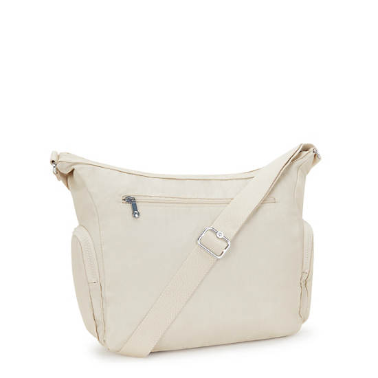 Kipling Gabbie Metallic Crossbody Bags Beige | LSBTJ4901