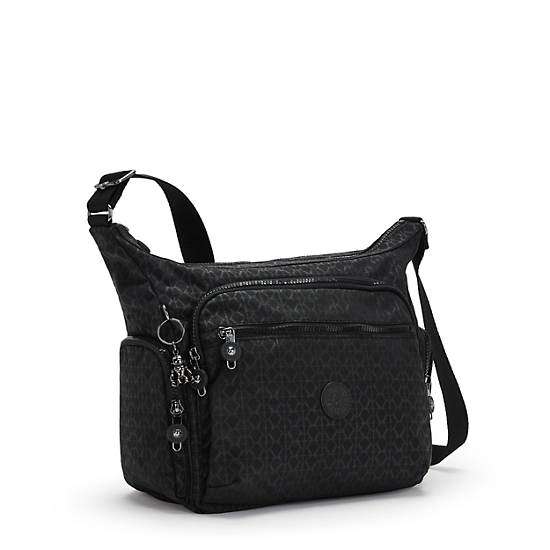 Kipling Gabbie Printed Crossbody Bags Black | ZJAVD0861