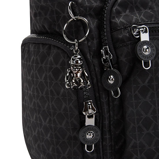 Kipling Gabbie Printed Crossbody Bags Black | ZJAVD0861