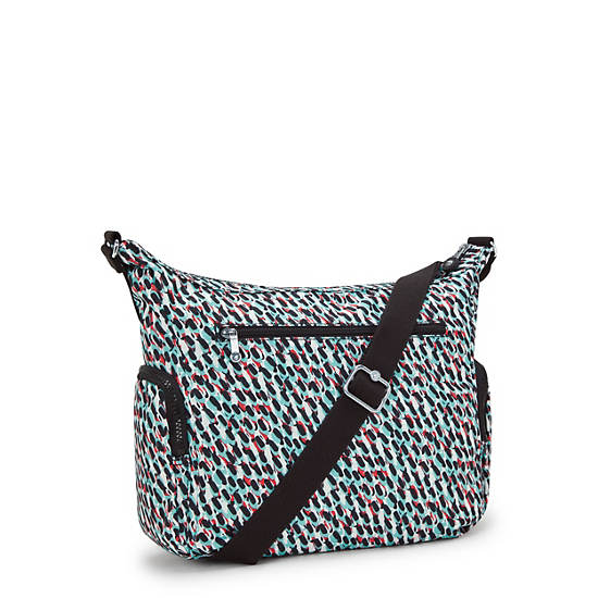 Kipling Gabbie Printed Crossbody Bags Black / Multicolor | BPQAR0247