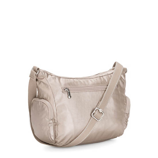 Kipling Gabbie Small Metallic Crossbody Bags Metal | OAVWC0968