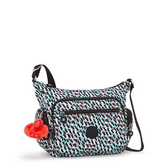 Kipling Gabbie Small Printed Crossbody Bags Black / Multicolor | LFNOC7541