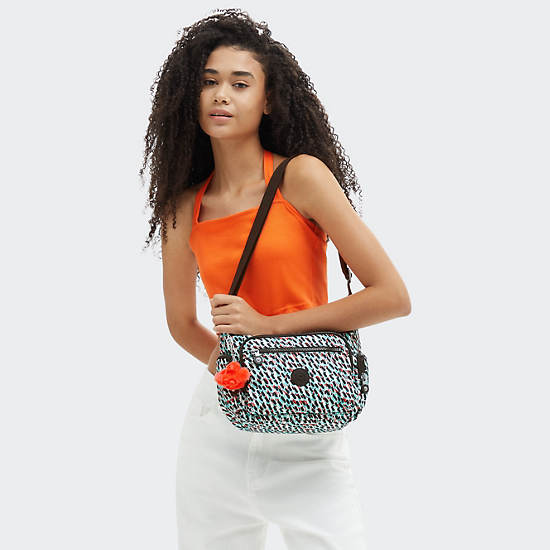 Kipling Gabbie Small Printed Crossbody Bags Black / Multicolor | LFNOC7541