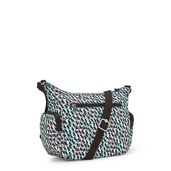 Kipling Gabbie Small Printed Crossbody Bags Black / Multicolor | LFNOC7541