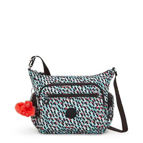 Kipling Gabbie Small Printed Crossbody Bags Black / Multicolor | LFNOC7541