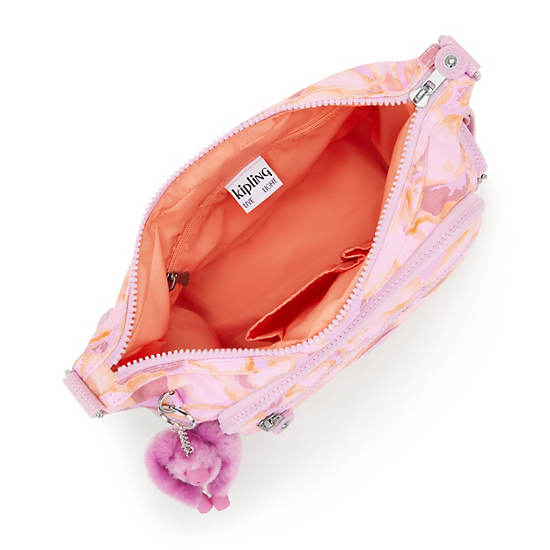 Kipling Gabbie Small Printed Crossbody Bags Coral | YPQSJ4853