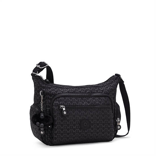 Kipling Gabbie Small Printed Crossbody Bags Black | LCQKE2356