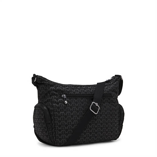 Kipling Gabbie Small Printed Crossbody Bags Black | LCQKE2356