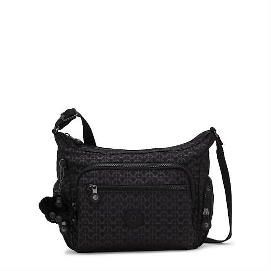 Kipling Gabbie Small Printed Crossbody Bags Black | LCQKE2356