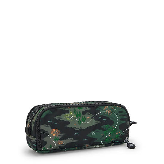 Kipling Gitroy Printed Pencil Cases Green | YJEIA3982