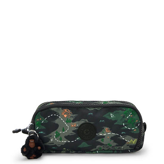 Kipling Gitroy Printed Pencil Cases Green | YJEIA3982