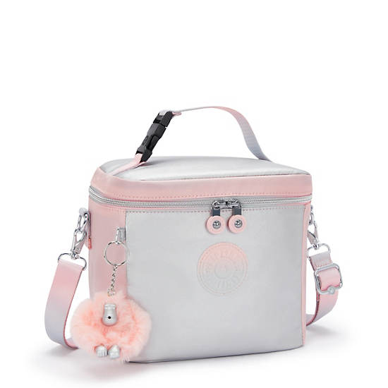 Kipling Graham Metallic Lunch Bags Pink / Silver | OYDXE8240