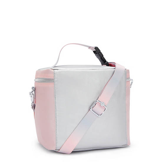 Kipling Graham Metallic Lunch Bags Pink / Silver | OYDXE8240