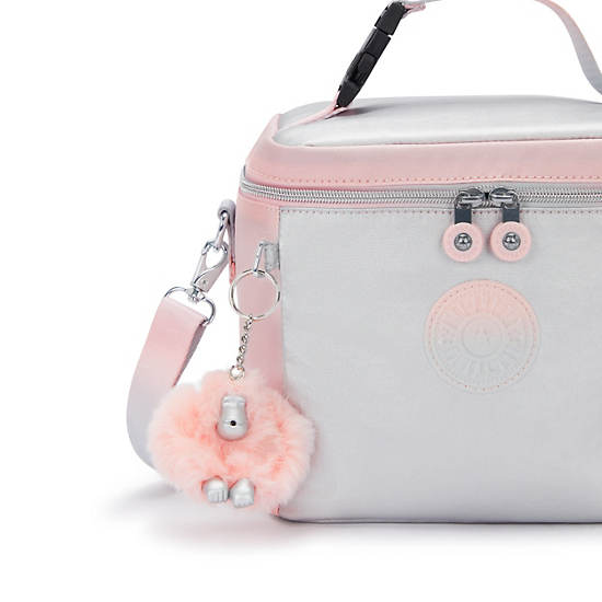 Kipling Graham Metallic Lunch Bags Pink / Silver | OYDXE8240