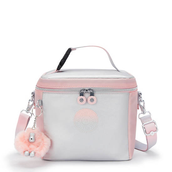 Kipling Graham Metallic Lunch Bags Pink / Silver | OYDXE8240