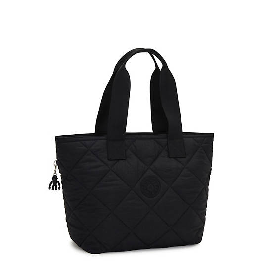 Kipling Irica Quilted Tote Bags Black | ZYJAI4029