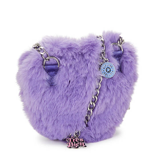 Kipling Jozi Emily In Paris Furry Mini Crossbody Bags Purple | QODFC5301