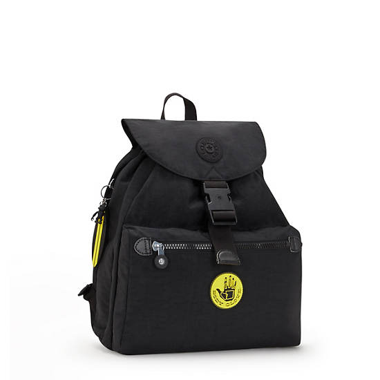 Kipling Keeper Backpack Body Glove Black / Yellow | CVJQT2354