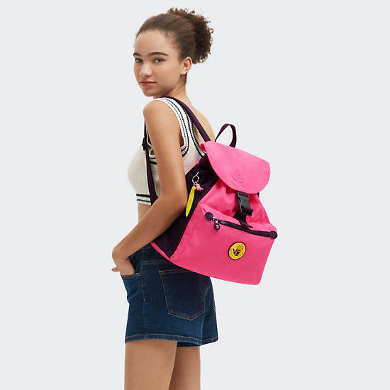 Kipling Keeper Backpack Body Glove Pink / Black / Yellow | ARJTF6208