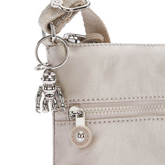 Kipling Keiko Metallic Crossbody Mini Bags Metal | AOLYI3284