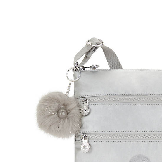 Kipling Keiko Metallic Crossbody Mini Bags Platinum | MRUZP3724