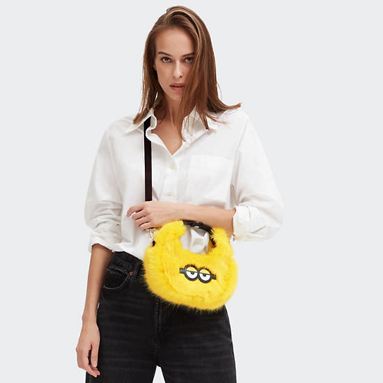 Kipling Kevin Furry Crossbody Bag Minions Yellow / Black / White | RADYL4186