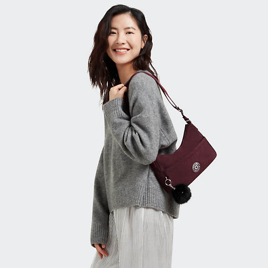 Kipling Larysa Shoulder Bags Deep / Burgundy | TDSHR6850