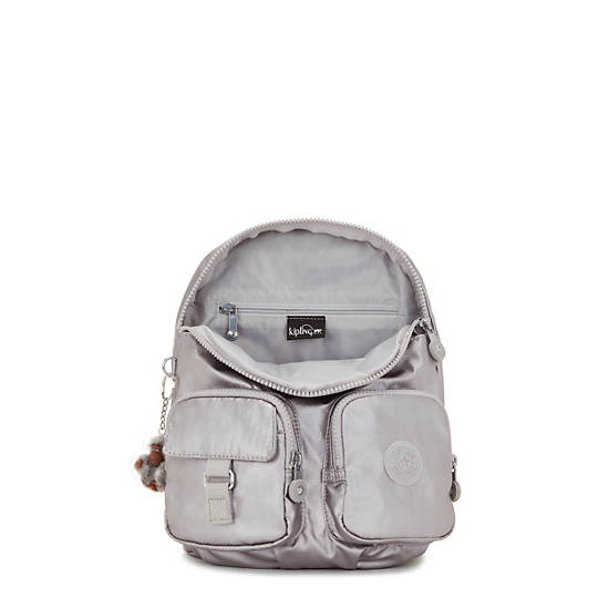 Kipling Lovebug Metallic Small Backpack Silver / Metal | ZLVTJ8290