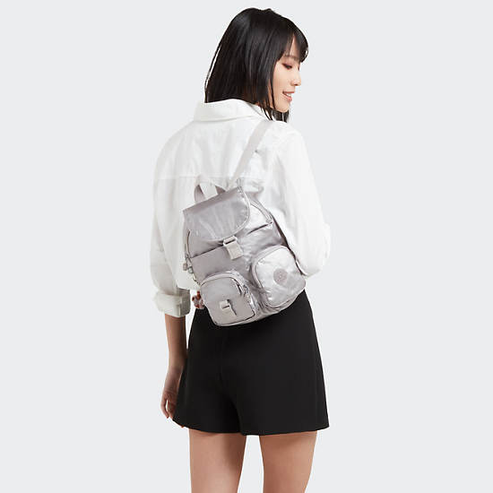 Kipling Lovebug Metallic Small Backpack Silver / Metal | ZLVTJ8290